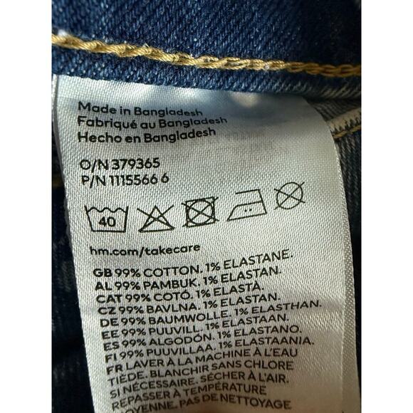 H&M Divided Flare Low Blue Blackpink Jeans Size 8 New with Tags - Picture 5 of 9